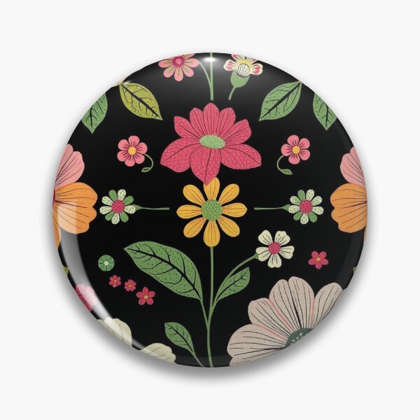 Item preview, Folksy flowers pattern designed and sold by GasconyPassion.