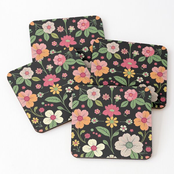 Item preview, Folksy flowers pattern designed and sold by GasconyPassion.