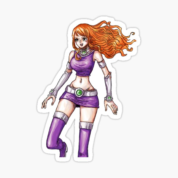 Item preview, Nami x Starfire- One Piece x Teen Titans designed and sold by Eiichiro-Yoda.