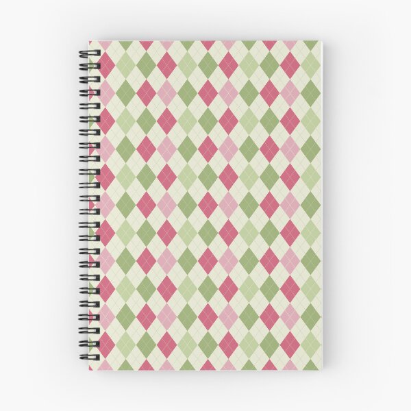 Item preview, Retro Vintage Rose Pink and Green Spring Argyle Pattern designed and sold by MarikaJohnson.