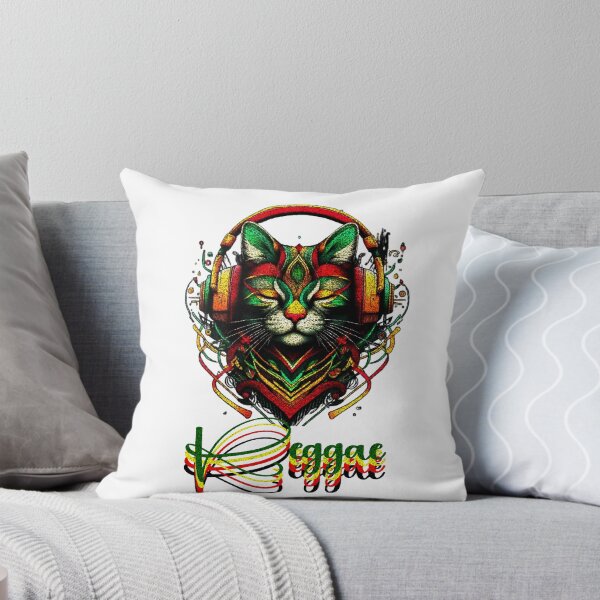 Item preview, Love Headphones Jamaican Cat Music Rasta Reggae Rastafari Roots Reggae Pride  designed and sold by Creat-Des.