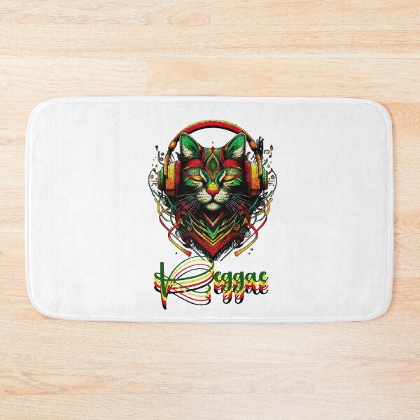 Item preview, Love Headphones Jamaican Cat Music Rasta Reggae Rastafari Roots Reggae Pride  designed and sold by Creat-Des.
