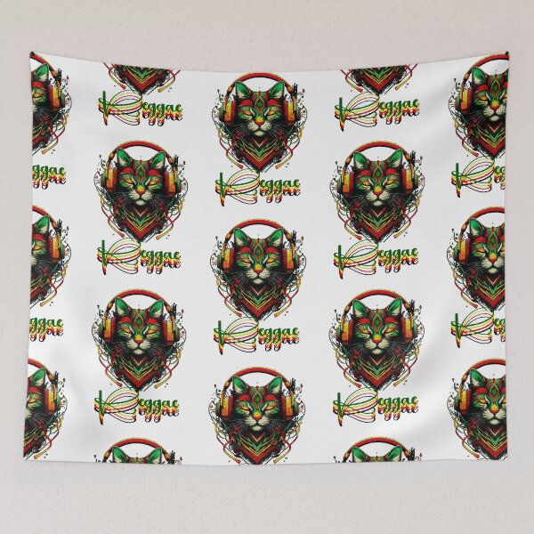 Item preview, Love Headphones Jamaican Cat Music Rasta Reggae Rastafari Roots Reggae Pride  designed and sold by Creat-Des.