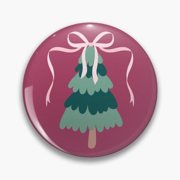 Item preview, Coquette Christmas Tree Pink Ribbon Bow designed and sold by Magnolia Valley Art.