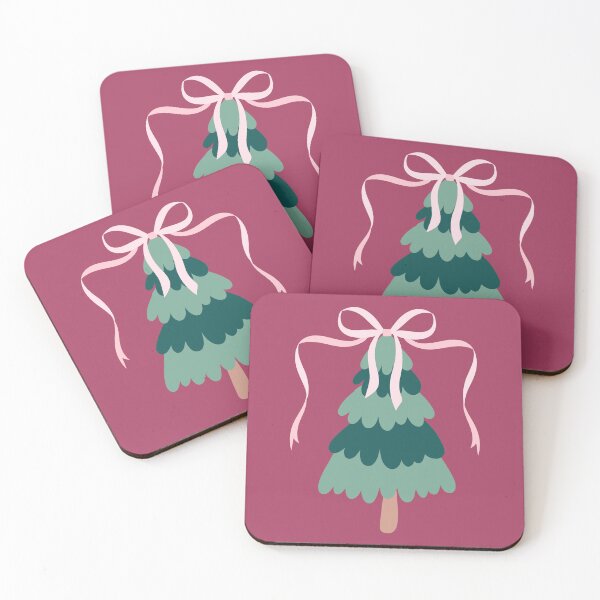 Item preview, Coquette Christmas Tree Pink Ribbon Bow designed and sold by Magnolia Valley Art.