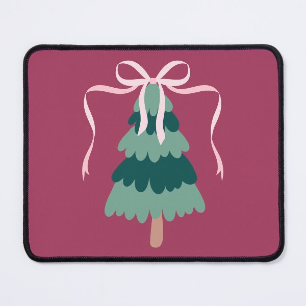 Item preview, Coquette Christmas Tree Pink Ribbon Bow designed and sold by Magnolia Valley Art.