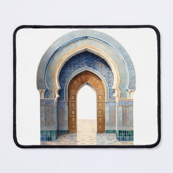 Item preview, Islamic Arch, Mosque Door Artwork | Moroccan Masjid Minimal Muslim Home Decor | Watercolour Arab Painting Islamic Wall Art designed and sold by Pink Pastel Studio.