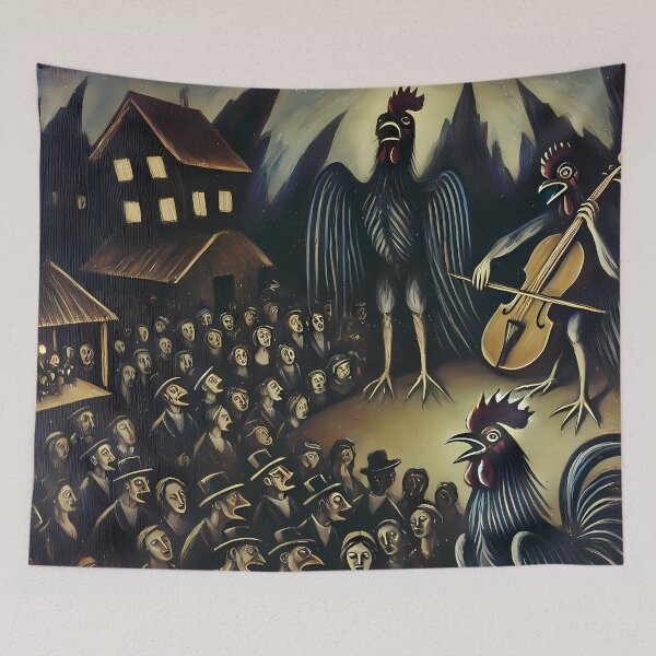 Item preview, Surreal Rooster Revelry designed and sold by FNORD-10111.