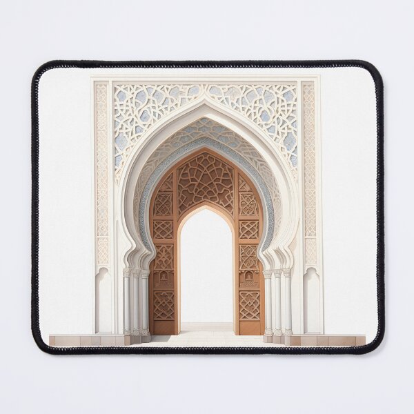 Item preview, Islamic Arch, Mosque Door Artwork | Moroccan Masjid Minimal Muslim Home Decor | Watercolour Arab Painting Islamic Wall Art designed and sold by Pink Pastel Studio.