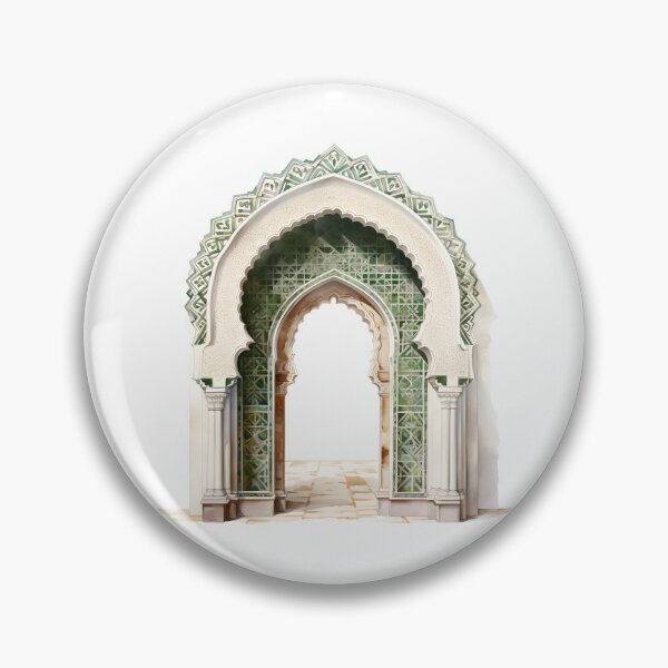 Item preview, Islamic Arch, Mosque Door Artwork | Moroccan Masjid Minimal Muslim Home Decor | Watercolour Arab Painting Islamic Wall Art designed and sold by Pink Pastel Studio.