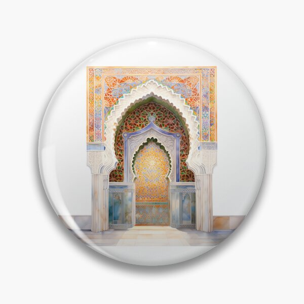 Item preview, Islamic Arch, Mosque Door Artwork | Moroccan Masjid Minimal Muslim Home Decor | Watercolour Arab Painting Islamic Wall Art designed and sold by Pink Pastel Studio.