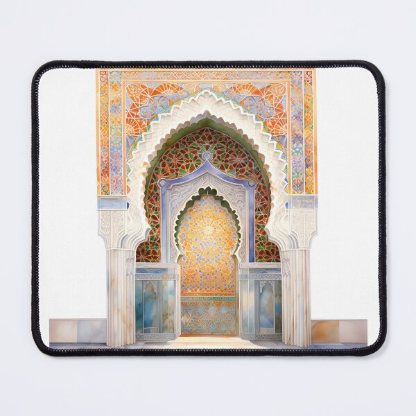 Item preview, Islamic Arch, Mosque Door Artwork | Moroccan Masjid Minimal Muslim Home Decor | Watercolour Arab Painting Islamic Wall Art designed and sold by Pink Pastel Studio.