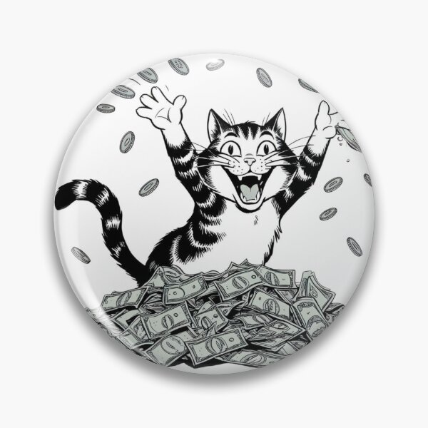 Item preview, Gato de cómic gastando dinero designed and sold by MessOnClothes.