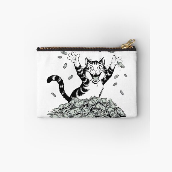 Item preview, Gato de cómic gastando dinero designed and sold by MessOnClothes.