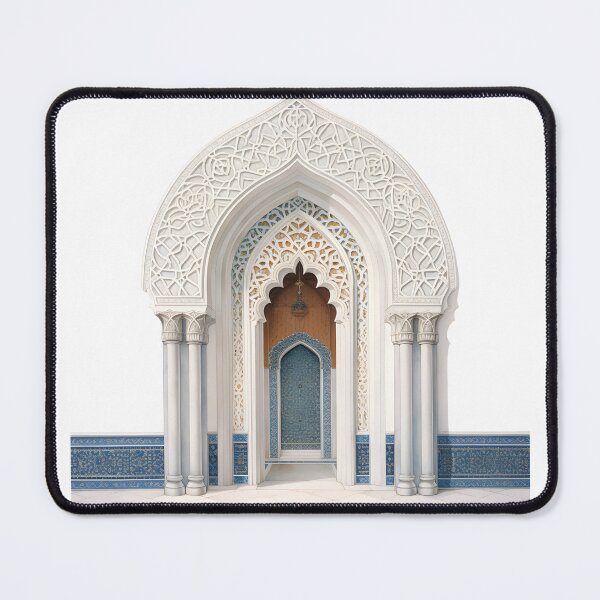Item preview, Islamic Arch, Mosque Door Artwork | Moroccan Masjid Minimal Muslim Home Decor | Watercolour Arab Painting Islamic Wall Art designed and sold by Pink Pastel Studio.