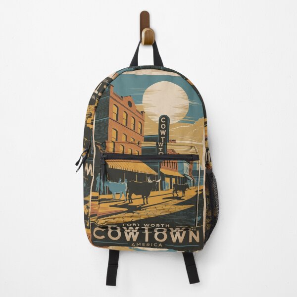 Item preview, Cowtown Vintage Travel Poster designed and sold by TravelerRat.