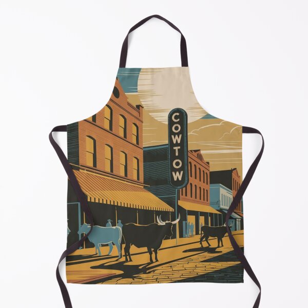 Item preview, Cowtown Vintage Travel Poster designed and sold by TravelerRat.