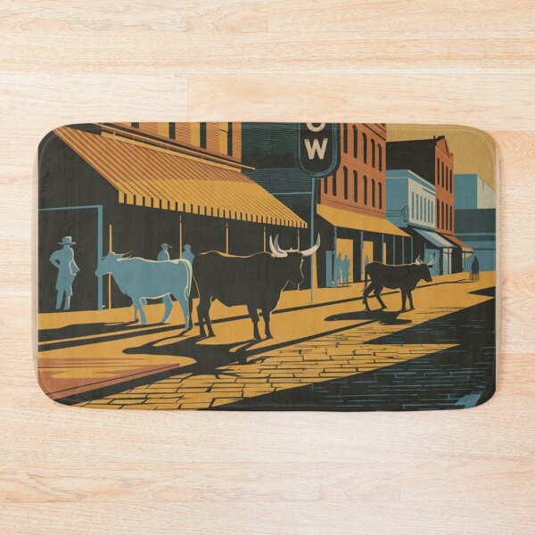 Item preview, Cowtown Vintage Travel Poster designed and sold by TravelerRat.