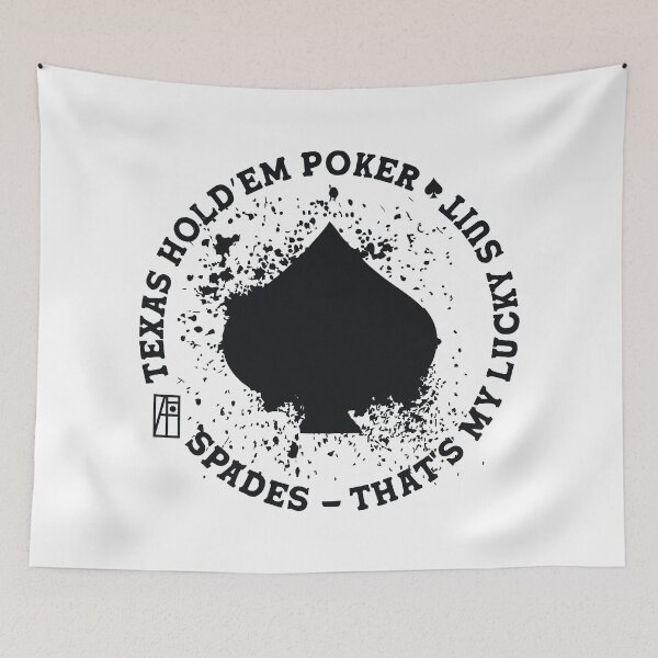 Item preview, GAME - POKER - TEXAS HOLDEM - Spades - That's my lucky suit - 2 designed and sold by ArtProjectShop.