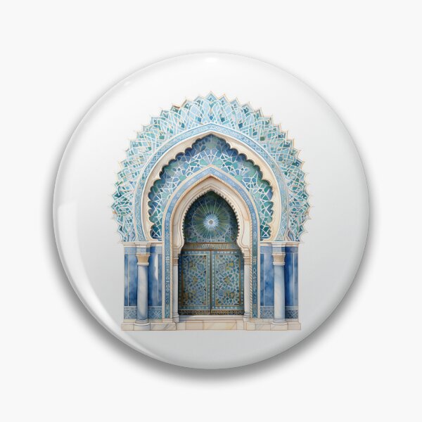 Item preview, Islamic Arch, Mosque Door Artwork | Moroccan Masjid Minimal Muslim Home Decor | Watercolour Arab Painting Islamic Wall Art designed and sold by Pink Pastel Studio.