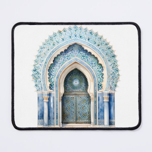 Item preview, Islamic Arch, Mosque Door Artwork | Moroccan Masjid Minimal Muslim Home Decor | Watercolour Arab Painting Islamic Wall Art designed and sold by Pink Pastel Studio.