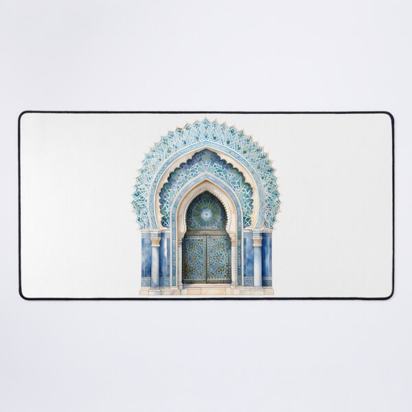 Item preview, Islamic Arch, Mosque Door Artwork | Moroccan Masjid Minimal Muslim Home Decor | Watercolour Arab Painting Islamic Wall Art designed and sold by Pink Pastel Studio.