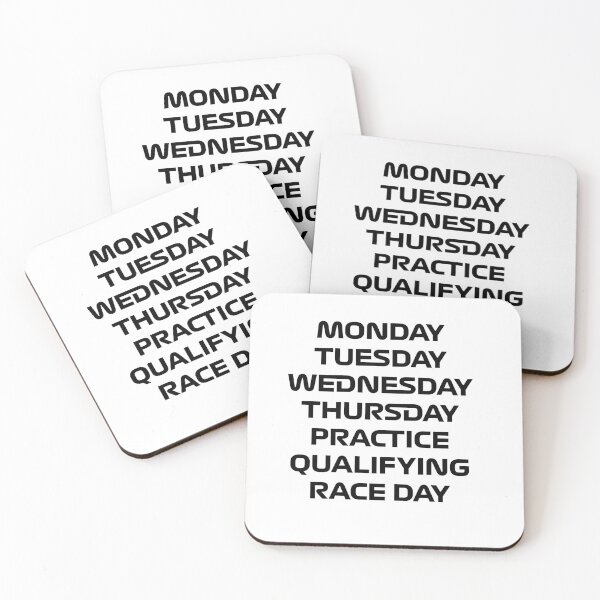Item preview, Monday Tuesday Wednesday Thursday Practice Qualifying Race Day designed and sold by kianyenny.