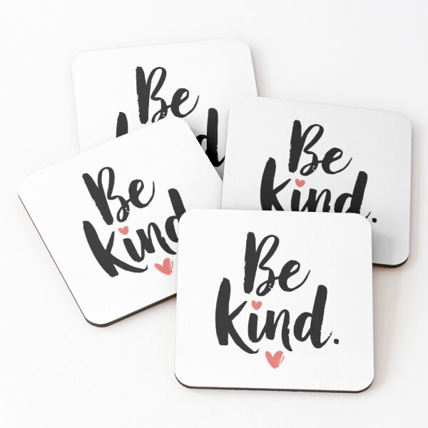 Item preview, Inspirational poster with a pink hearts: ,,Be kind." designed and sold by SaraSumi.