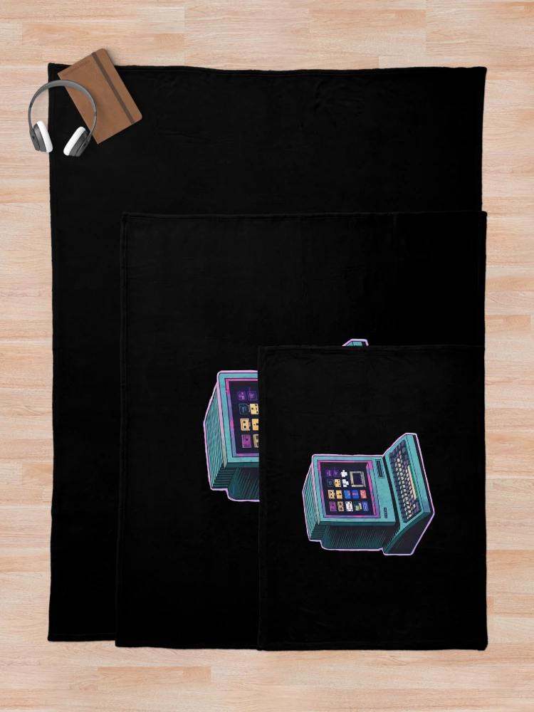 Thumbnail 5 of 6, Throw Blanket, Old School Computer designed and sold by CosmicFreedom9.