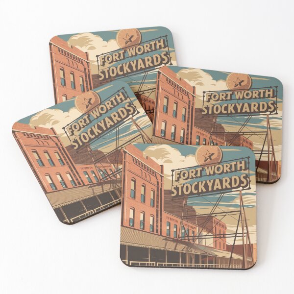 Item preview, Cowtown Vintage Travel Poster designed and sold by TravelerRat.