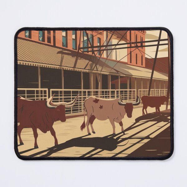Item preview, Cowtown Vintage Travel Poster designed and sold by TravelerRat.