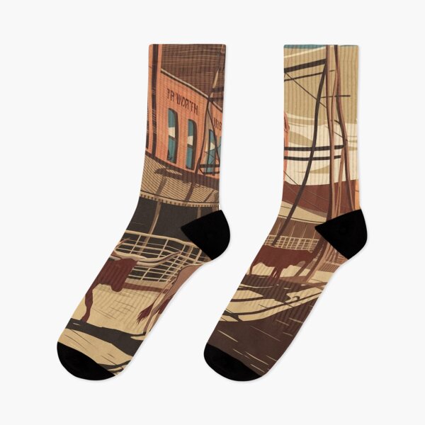 Item preview, Cowtown Vintage Travel Poster designed and sold by TravelerRat.