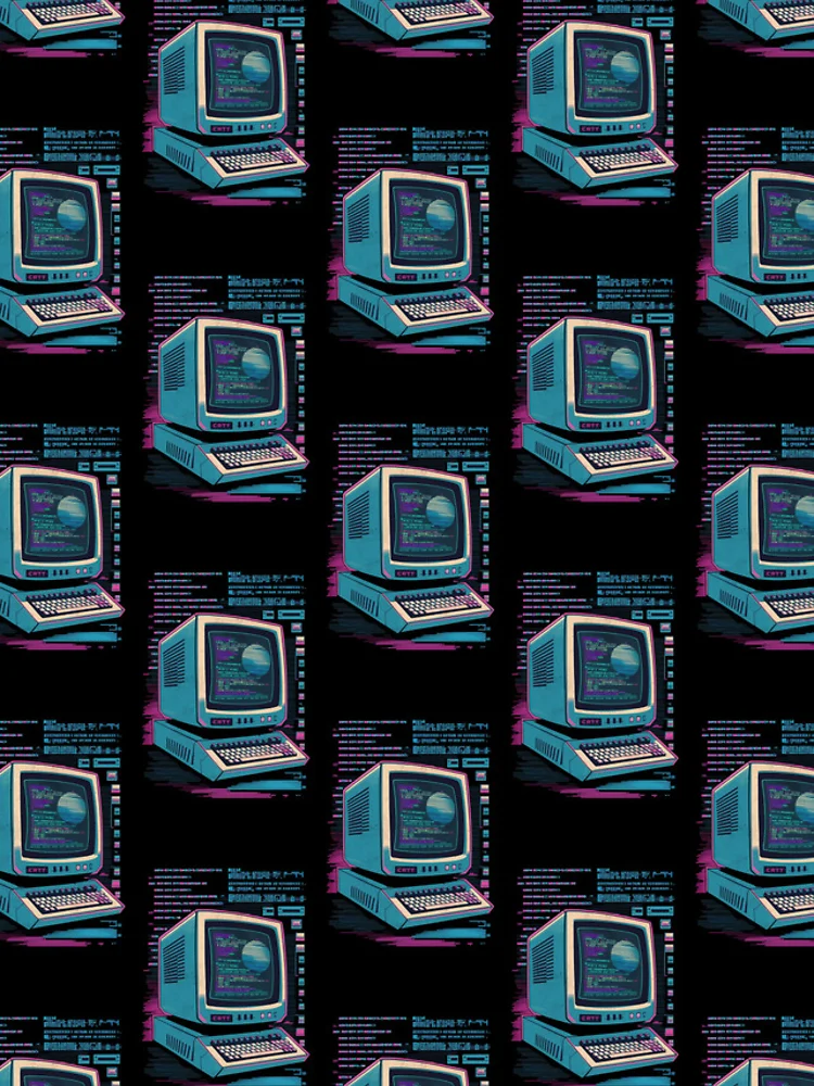 Thumbnail 4 of 4, iPhone Case, Old School Computer designed and sold by CosmicFreedom9.