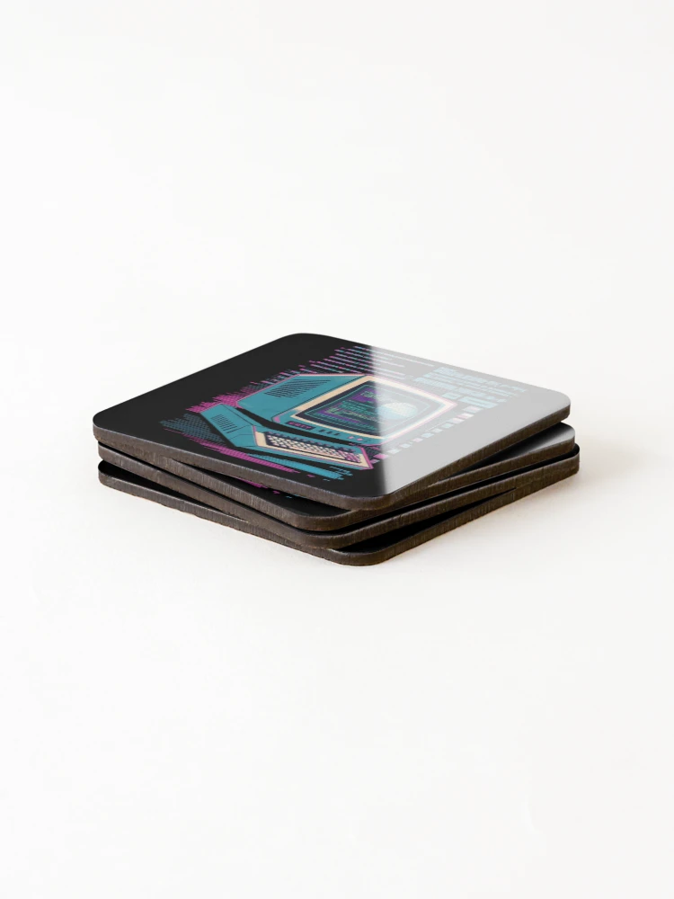Thumbnail 4 of 5, Coasters (Set of 4), Old School Computer designed and sold by CosmicFreedom9.