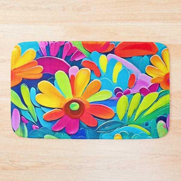 Item preview, Colorful Flower Power Painting designed and sold by Health And Fitness Posts e-Store.