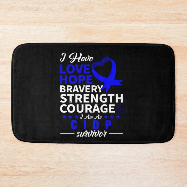 Item preview, CIDP Awareness Warrior Support Quote Family Blue Ribbon designed and sold by savecloth.