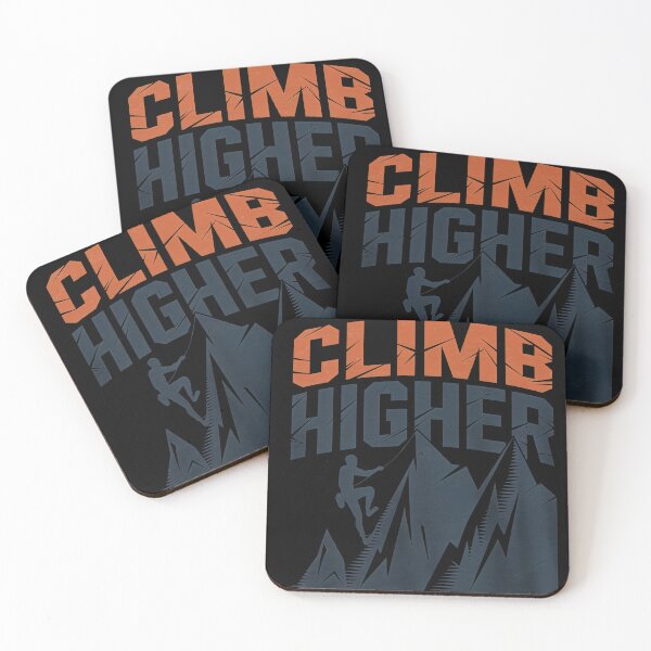 Item preview, Climb Higher – Bold Rock Climbing Motivation Design designed and sold by Prime-Studio.