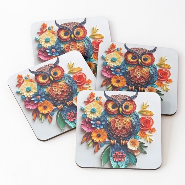 Item preview, Embroidered Owl, 3D/4D art designed and sold by Rsteffen7.