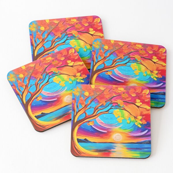 Item preview, Vibrant Tree of Life Painting designed and sold by Health And Fitness Posts e-Store.