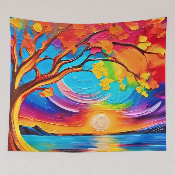Item preview, Vibrant Tree of Life Painting designed and sold by Health And Fitness Posts e-Store.