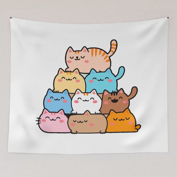 Item preview, Pyramid of Happy Cats: A Tower of Feline Joy designed and sold by Timegraf.