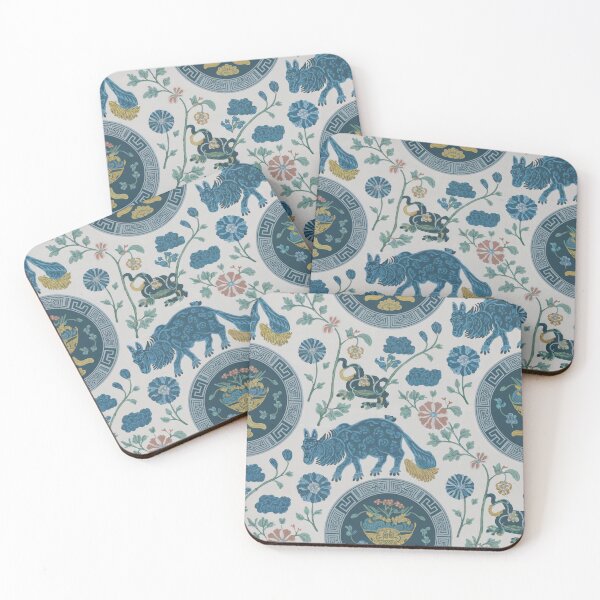 Item preview, a charming cushion pattern inspired by vintage Chinese porcelain designed and sold by bosilvercat.