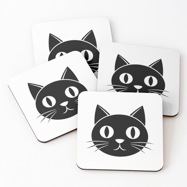 Item preview, "Minimalist Black Cat Head Silhouette" designed and sold by MyTshirtArt.