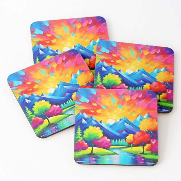 Item preview, Vibrant Valley Vision Painting designed and sold by Health And Fitness Posts e-Store.