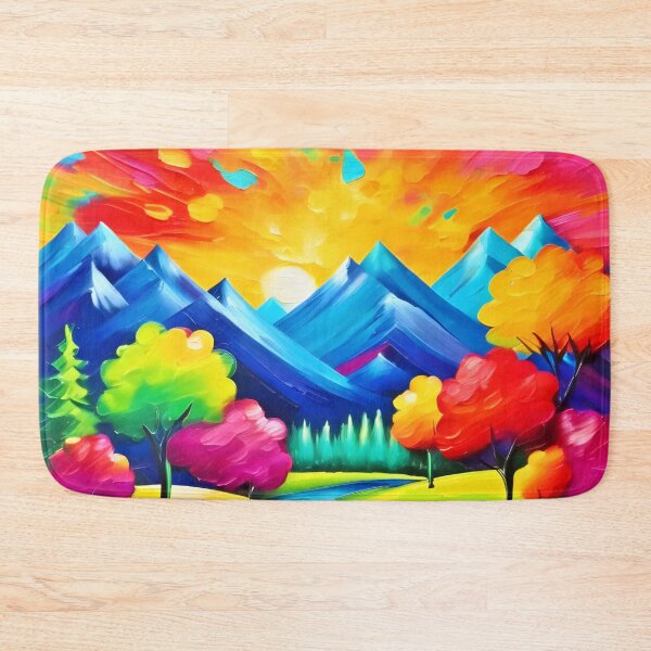 Item preview, Vibrant Valley Vision Painting designed and sold by Health And Fitness Posts e-Store.