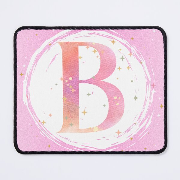 Artikelvorschau, Buchstabe B Monogramm rosa Aquarell entworfen und verkauft von iRenza.