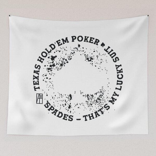 Item preview, GAME - POKER - TEXAS HOLDEM - Spades - That's my lucky suit - 4 designed and sold by ArtProjectShop.