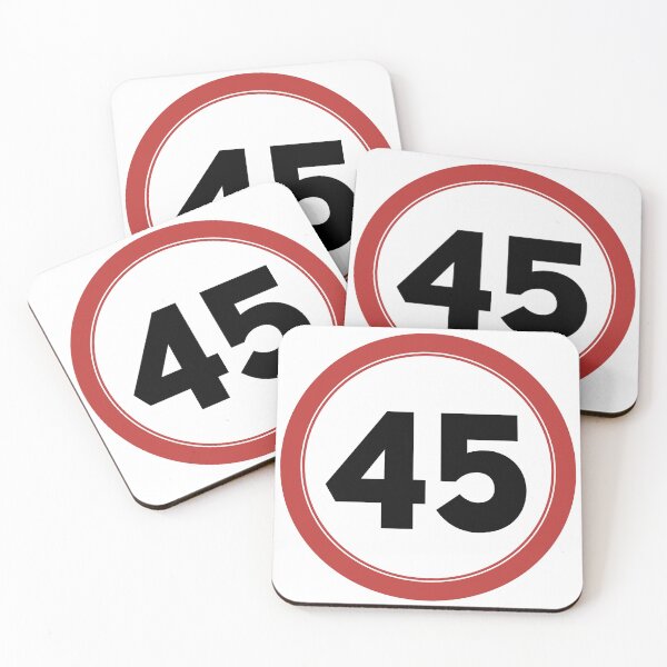 Item preview, Speed limit 45, happy 45th birthday designed and sold by Wolagno.