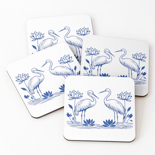 Item preview, Japanese Blue Cranes  designed and sold by WanderlustCoCo.