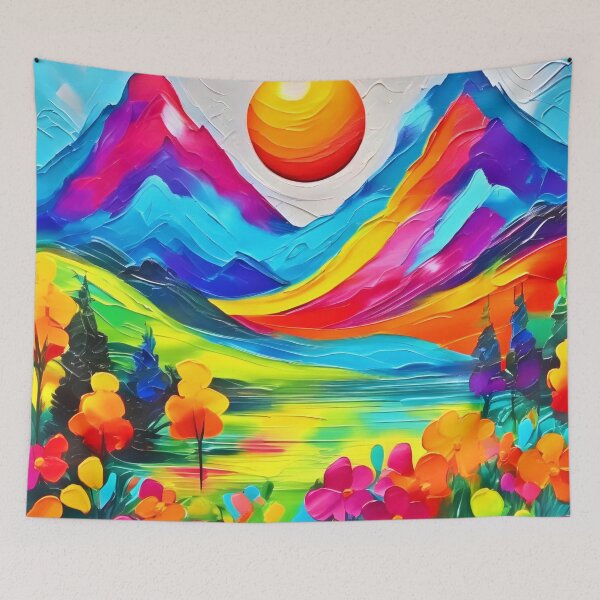 Item preview, Dreamy Mountain Majesty Painting  designed and sold by Health And Fitness Posts e-Store.